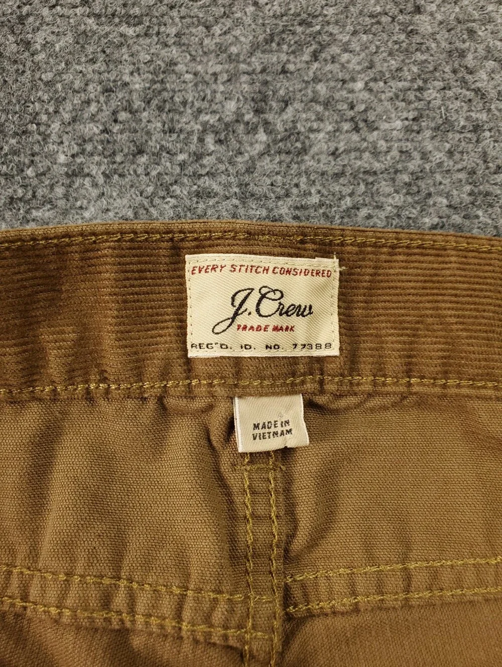 J Crew 484 Slim Fit Stretch Corduroy Pants 31x30 Brown Five Pocket Straight Leg